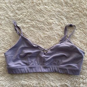 Alo Purple Interlace Sports Bra
